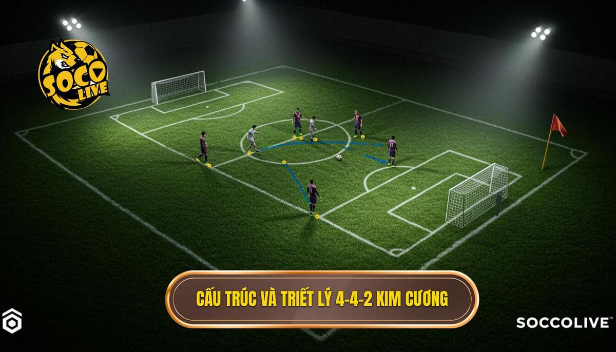 Phần 1_ Cấu trúc và Triết lý của Chiến thuật 4-4-2 Kim Cương